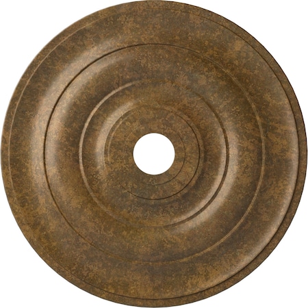 Ekena Millwork Jefferson Ceiling Medallion (Fits Canopies up to 5"), 26 1/2"OD x 3 5/8"ID x 1 1/2"P, Rubbed Bronze CM26JERZS